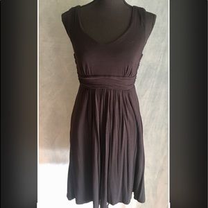Sm SOMA Black Sleeveless Soft Jersey V-neck Dress